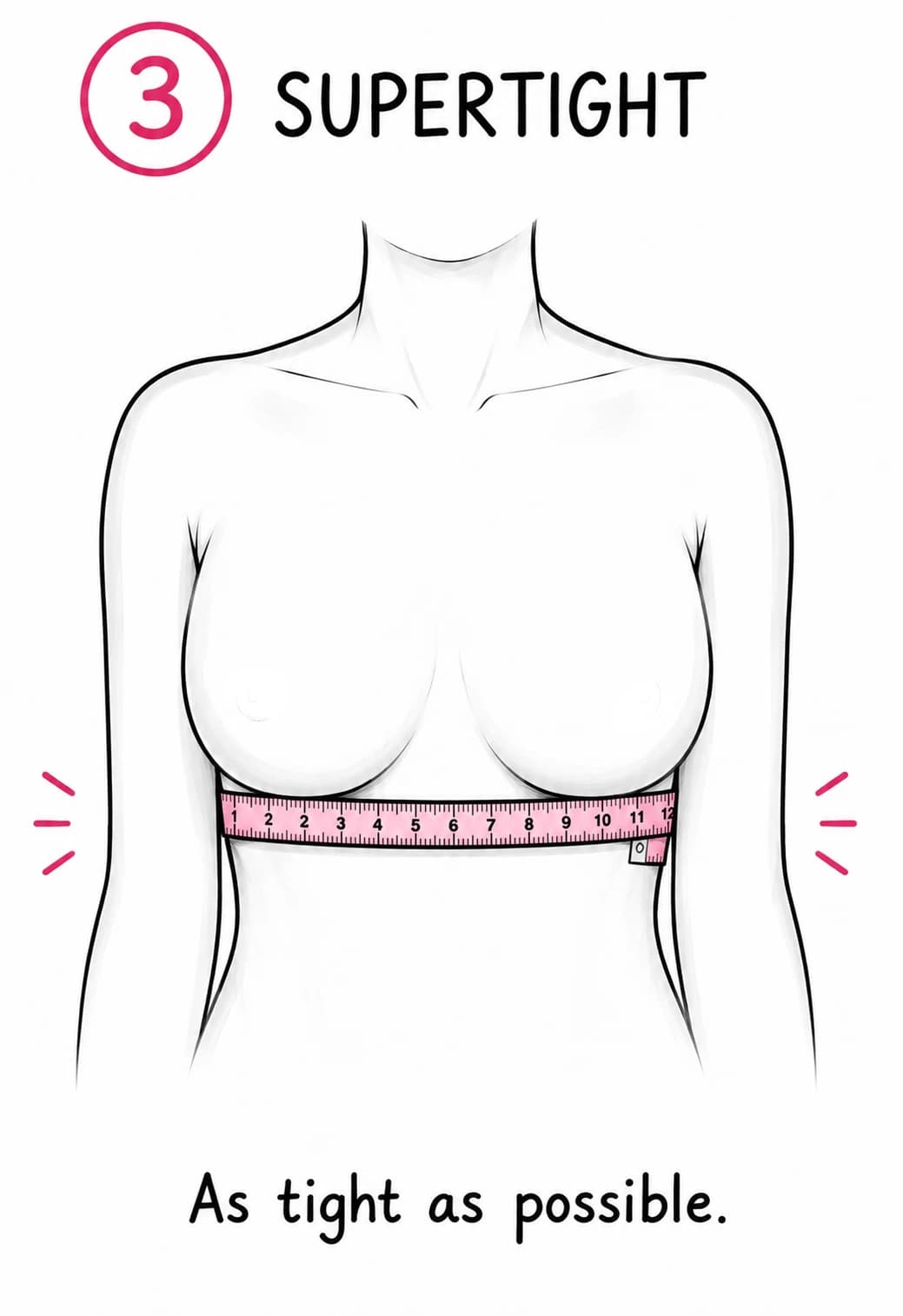 Tight underbust measurement guide