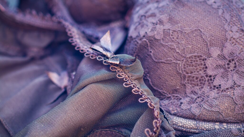 Image of a designer bra made with soft cotton fabric.